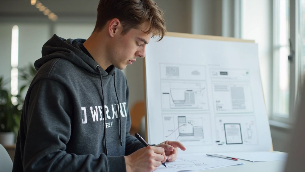 Wireframe van een webpagina met gelabelde zones die aangeven waar gebruikers eerst kijken